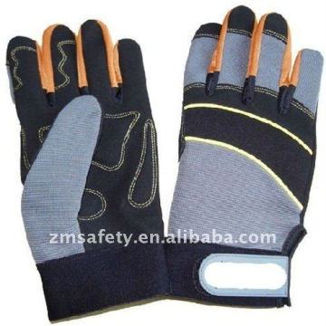 Hot synthetischen Leder Sicherheit Anti-Schock-Mechaniker Handschuhe ZM892-H